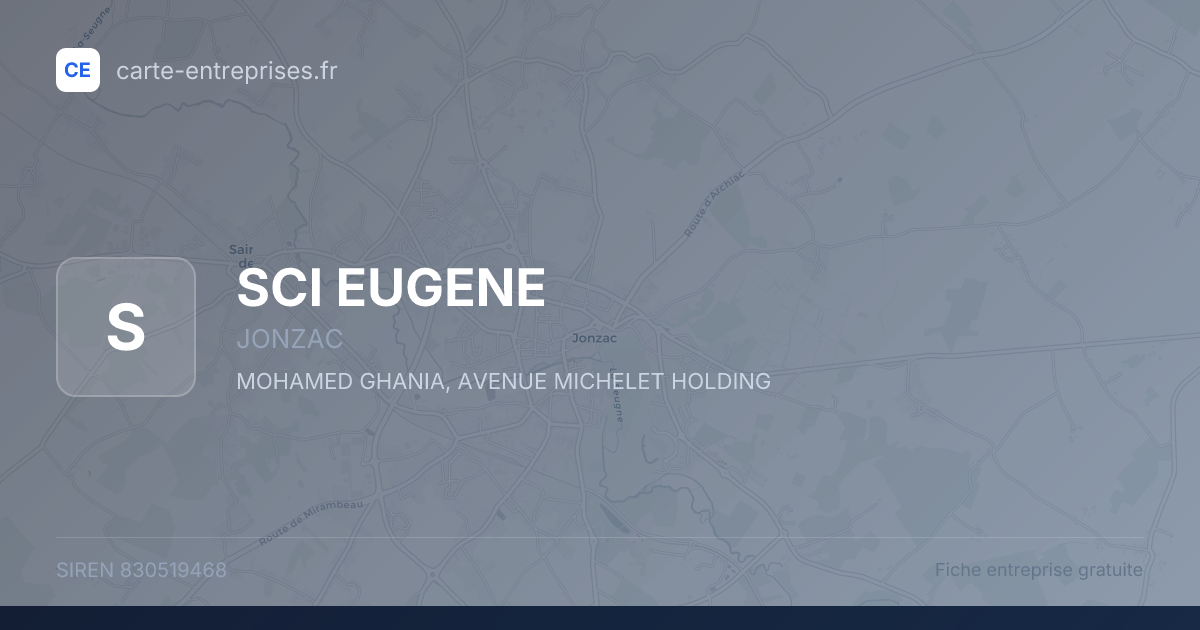 SCI EUGENE — 830519468 — fiche entreprise