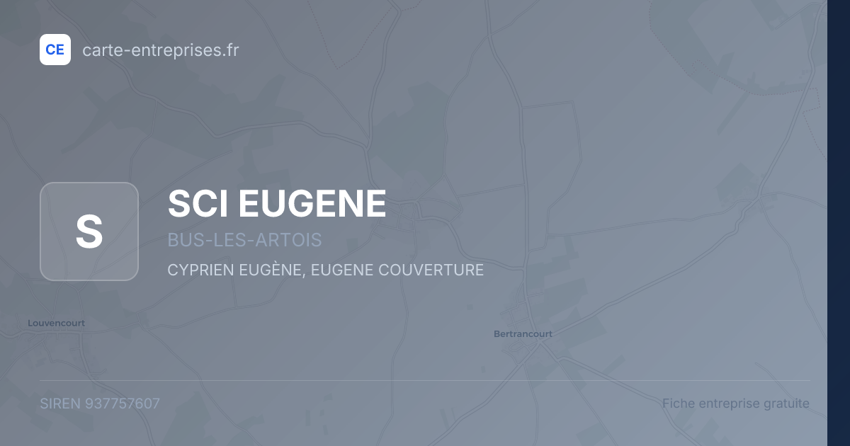 SCI EUGENE — 937757607 — fiche entreprise