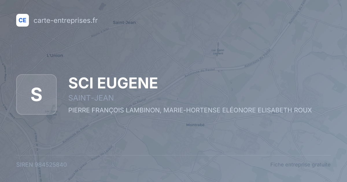 SCI EUGENE — 984525840 — fiche entreprise