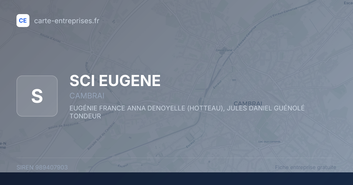 SCI EUGENE — 989407903 — fiche entreprise