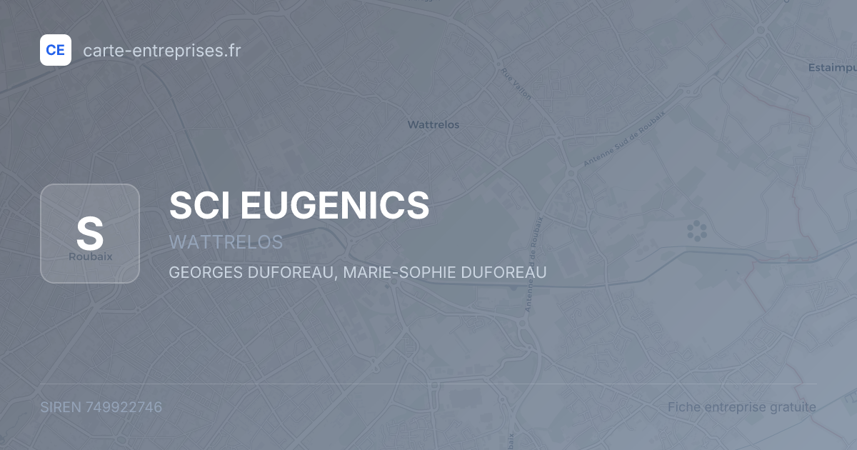 SCI EUGENICS — 749922746 — fiche entreprise