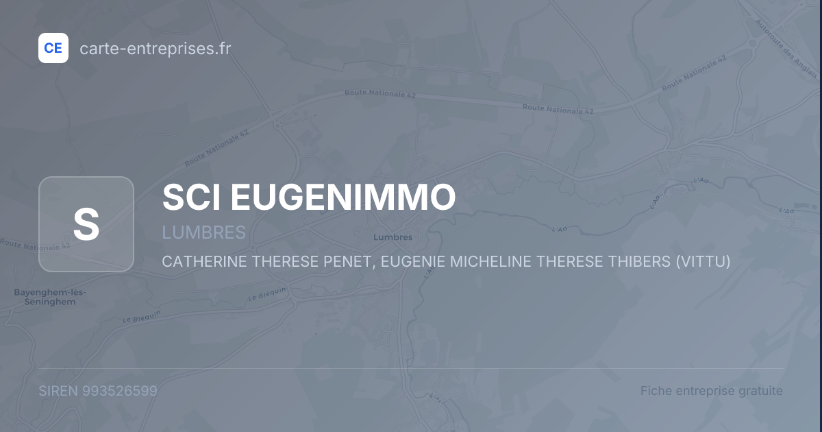 SCI EUGENIMMO — 993526599 — fiche entreprise