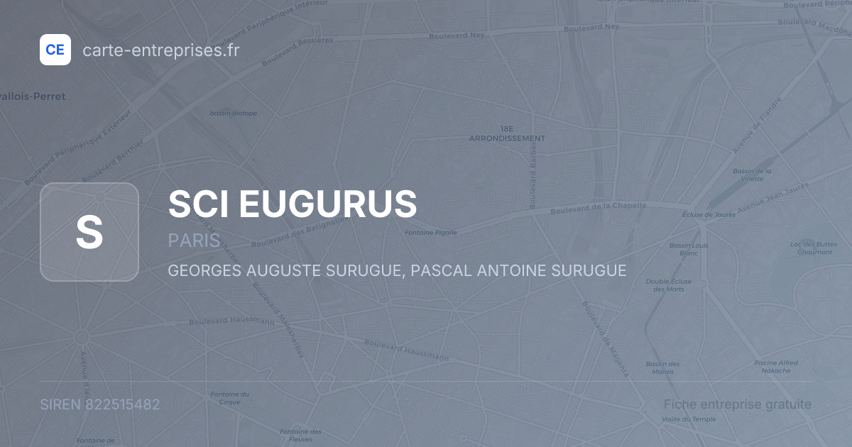 SCI EUGURUS — 822515482 — fiche entreprise