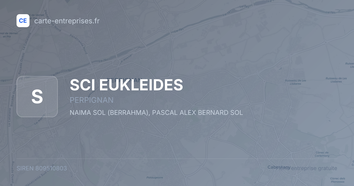 SCI EUKLEIDES — 809510803 — fiche entreprise