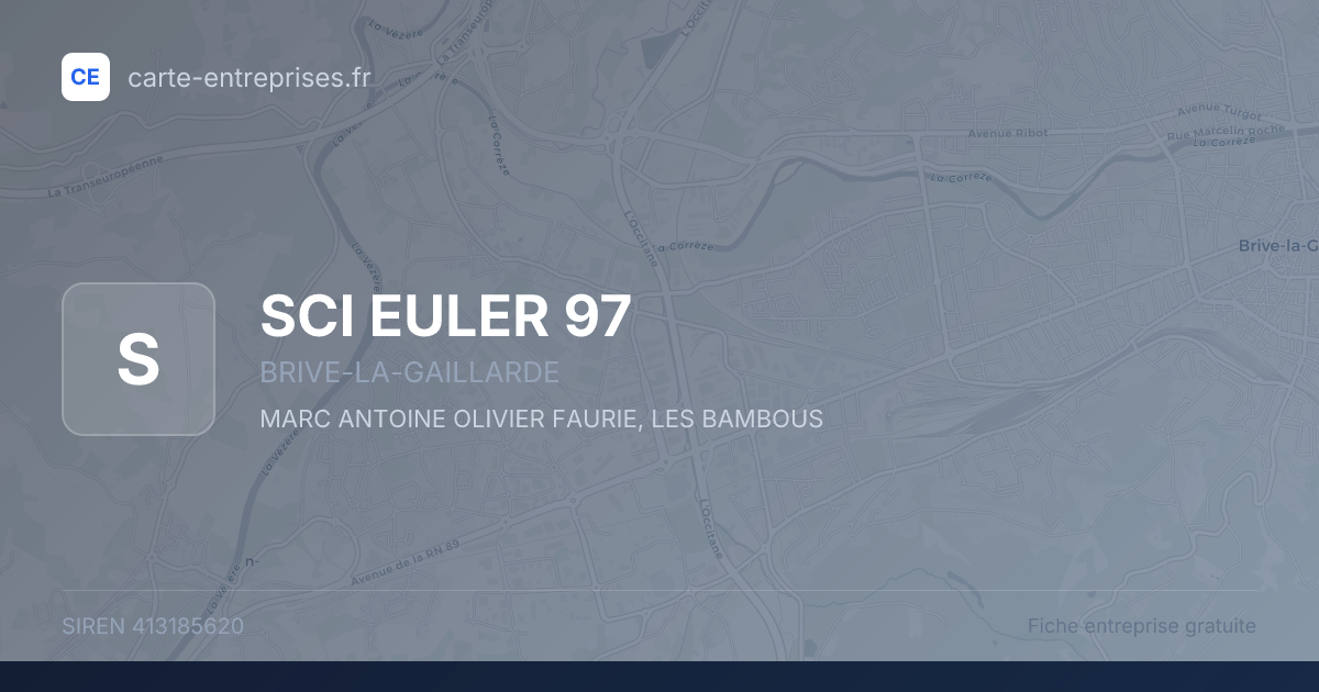 SCI EULER 97 — 413185620 — fiche entreprise
