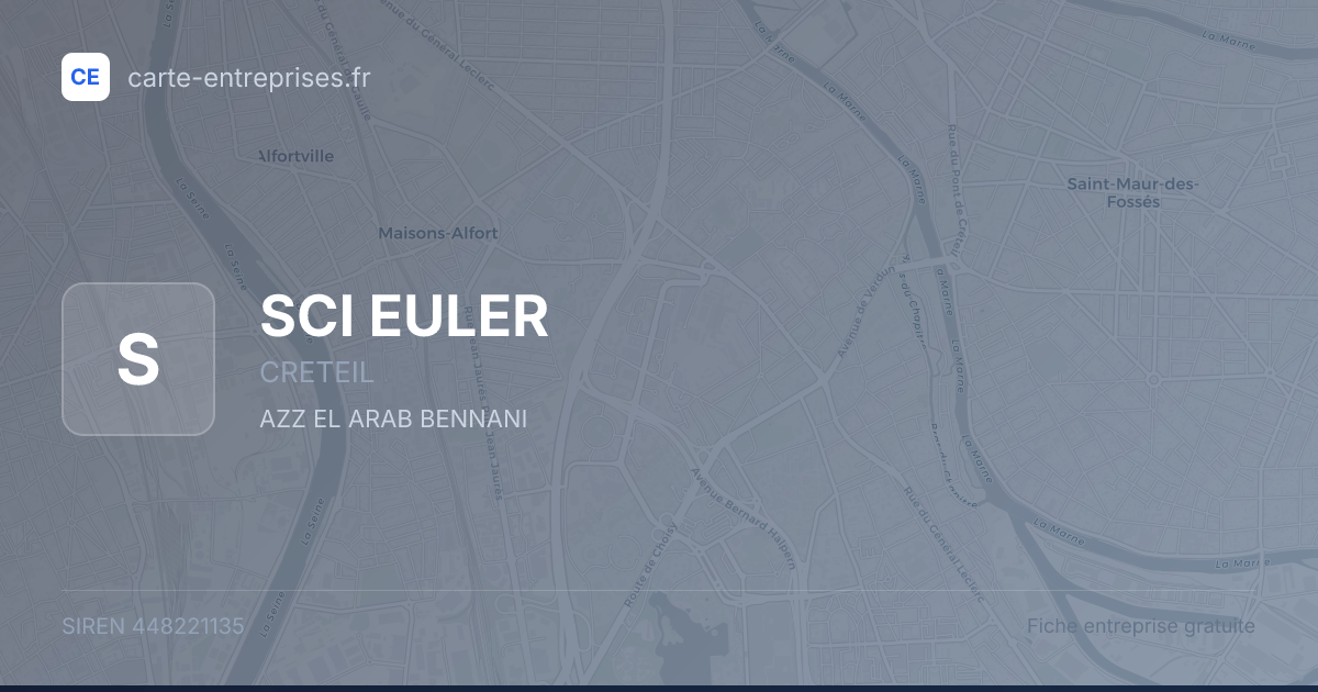 SCI EULER — 448221135 — fiche entreprise