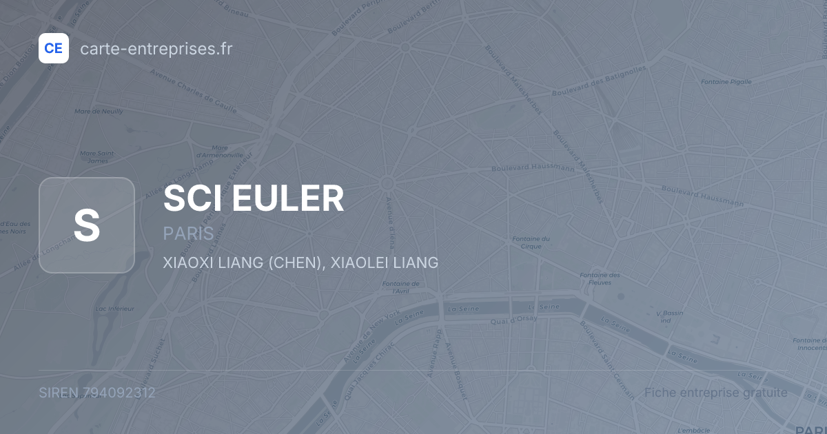 SCI EULER — 794092312 — fiche entreprise
