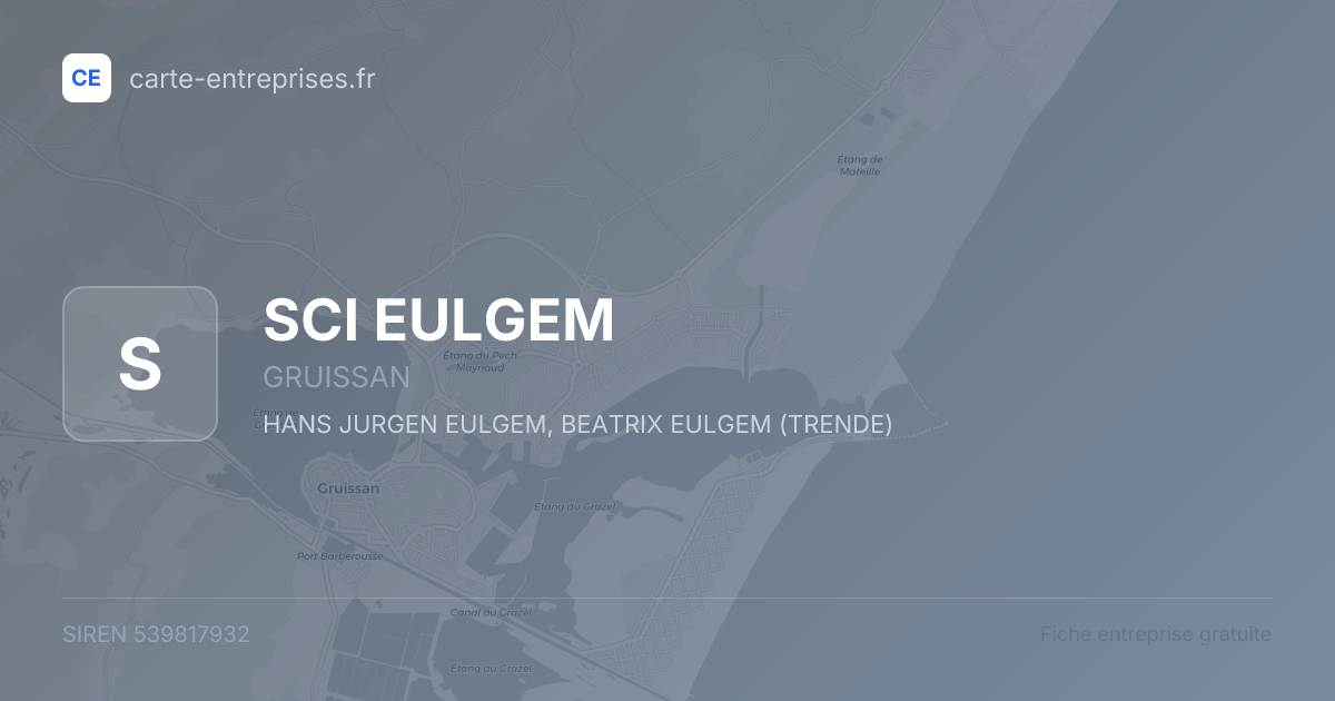 SCI EULGEM — 539817932 — fiche entreprise