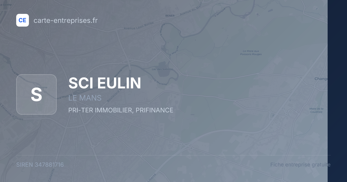 SCI EULIN — 347881716 — fiche entreprise