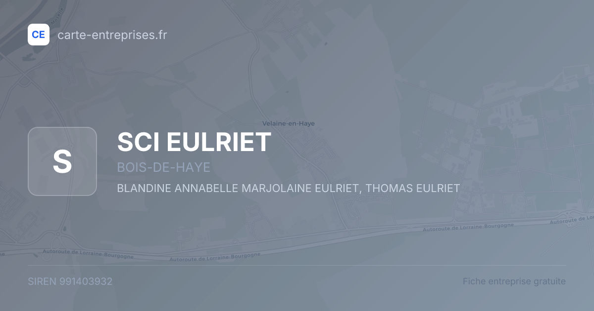 SCI EULRIET — 991403932 — fiche entreprise