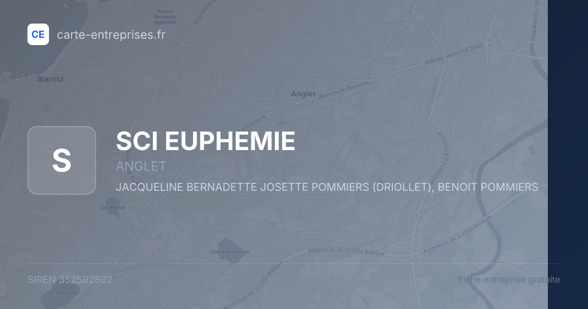 SCI EUPHEMIE — 352592802 — fiche entreprise
