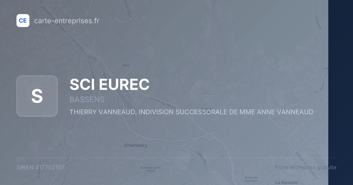 SCI EUREC — 417702107 — fiche entreprise