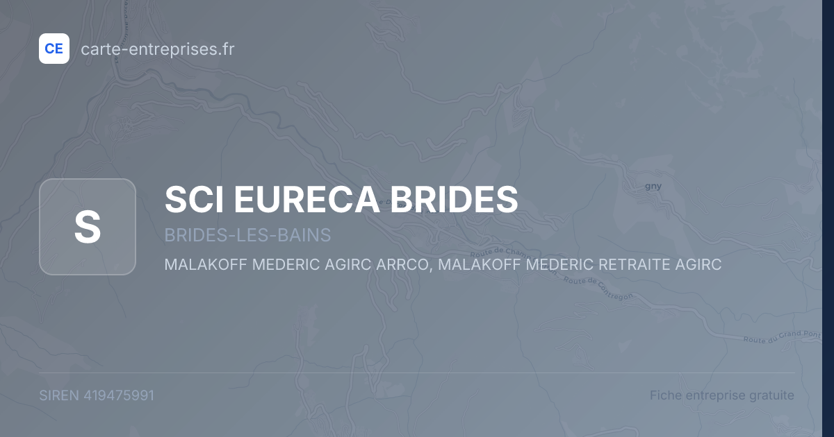 SCI EURECA BRIDES — 419475991 — fiche entreprise