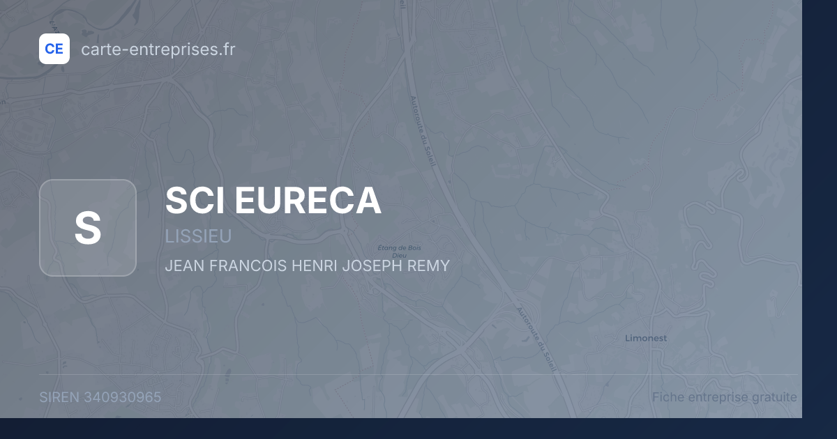 SCI EURECA — 340930965 — fiche entreprise