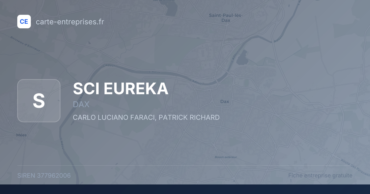 SCI EUREKA — 377962006 — fiche entreprise
