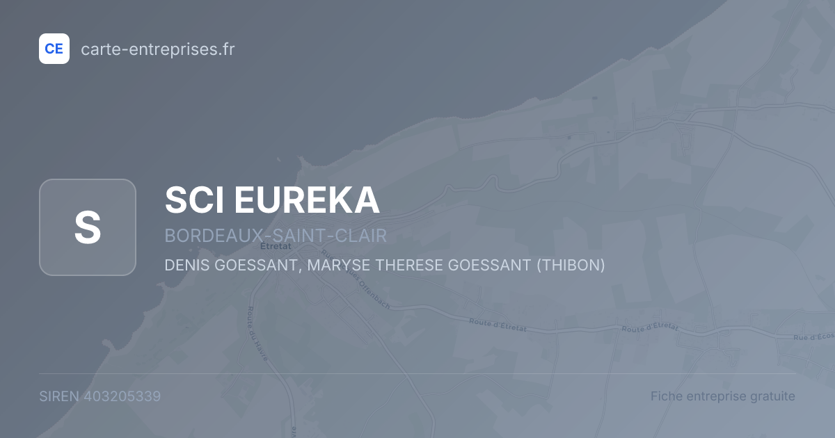 SCI EUREKA — 403205339 — fiche entreprise