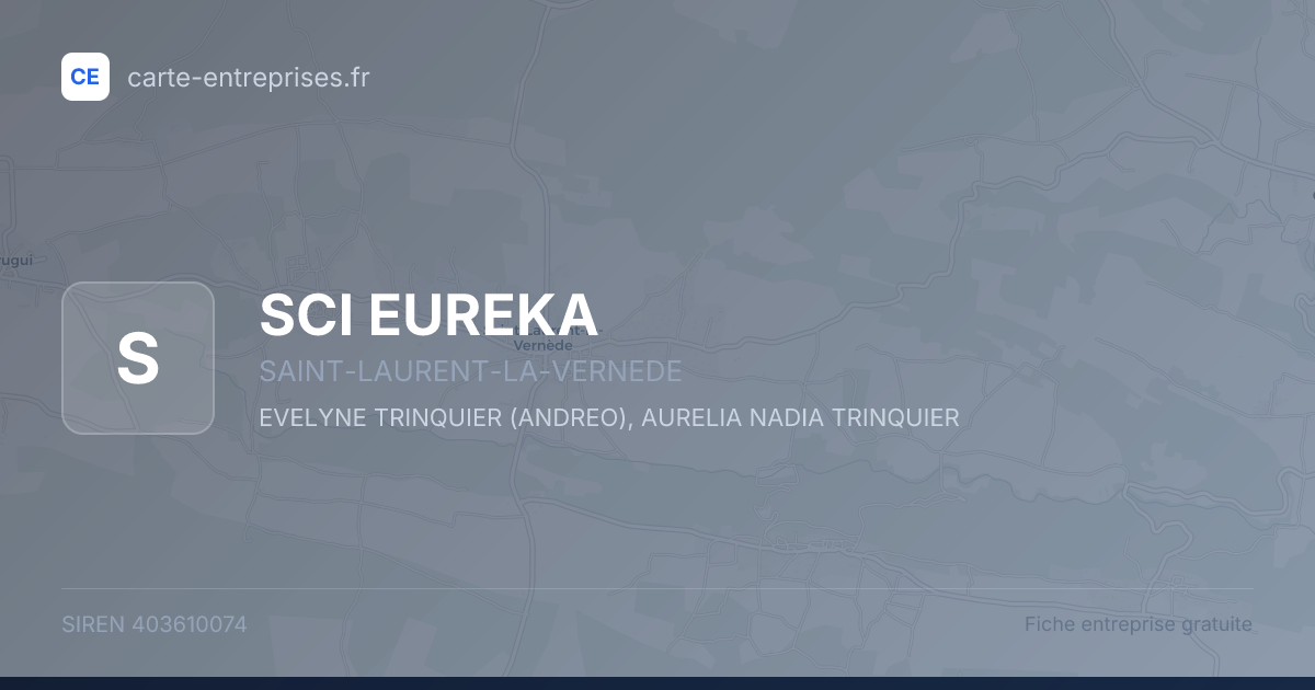 SCI EUREKA — 403610074 — fiche entreprise