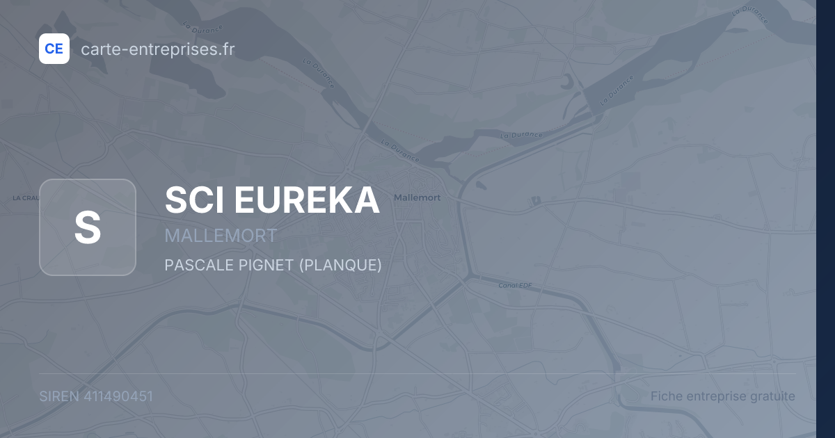 SCI EUREKA — 411490451 — fiche entreprise