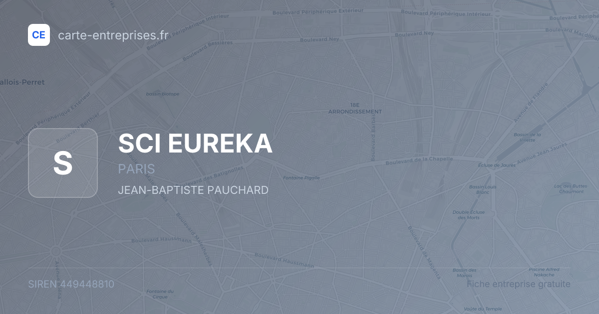 SCI EUREKA — 449448810 — fiche entreprise