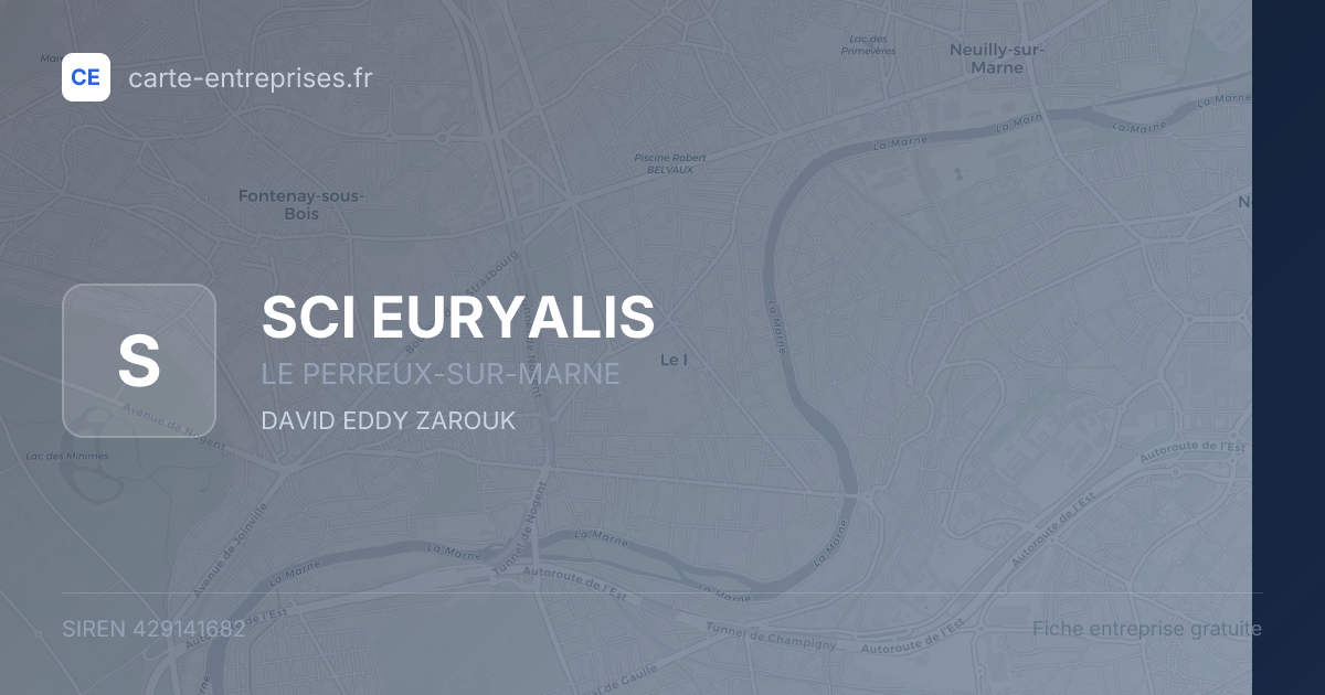 SCI EURYALIS — 429141682 — fiche entreprise