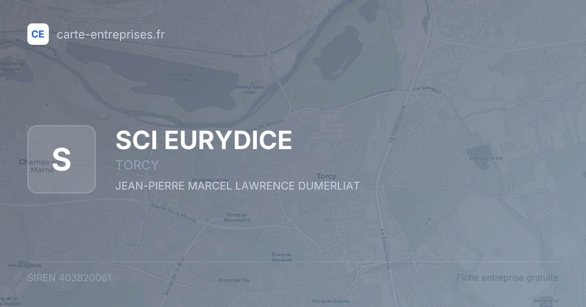 SCI EURYDICE — 403820061 — fiche entreprise