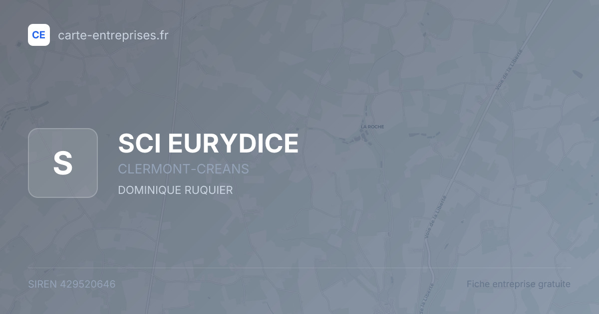 SCI EURYDICE — 429520646 — fiche entreprise