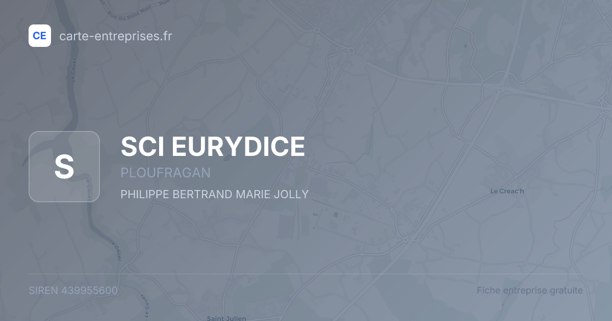 SCI EURYDICE — 439955600 — fiche entreprise