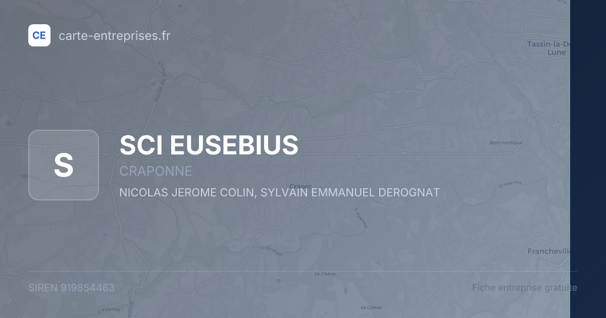 SCI EUSEBIUS — 919854463 — fiche entreprise