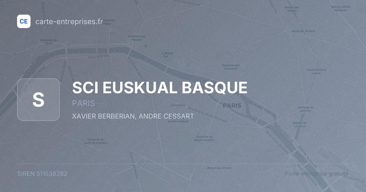SCI EUSKUAL BASQUE — 511538282 — fiche entreprise