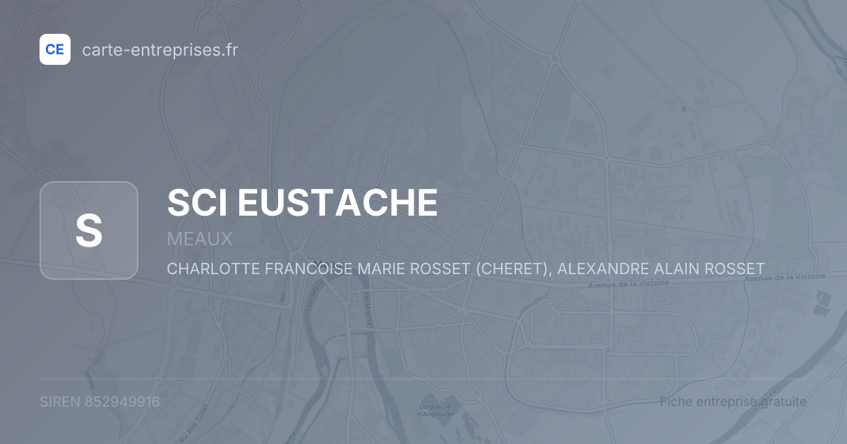SCI EUSTACHE — 852949916 — fiche entreprise