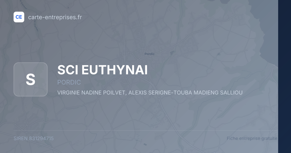 SCI EUTHYNAI — 831294715 — fiche entreprise
