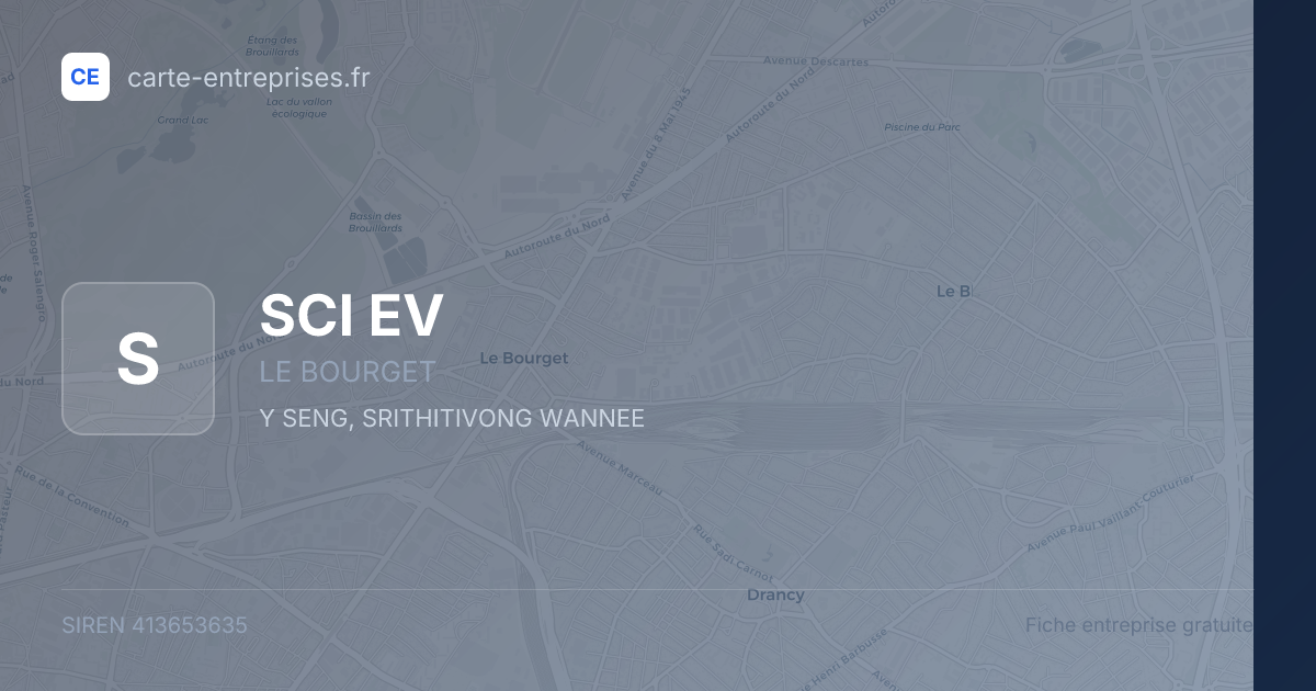SCI EV — 413653635 — fiche entreprise