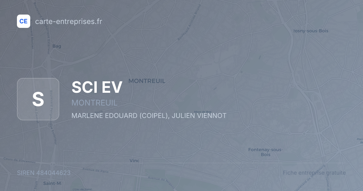 SCI EV — 484044623 — fiche entreprise