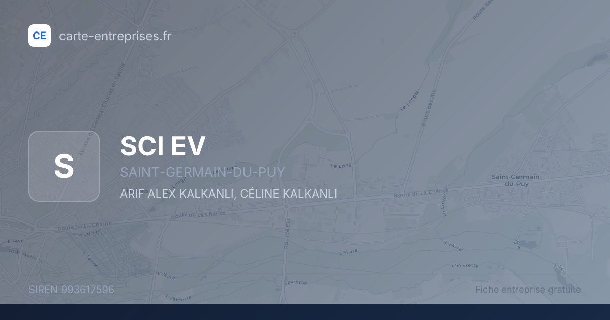 SCI EV — 993617596 — fiche entreprise