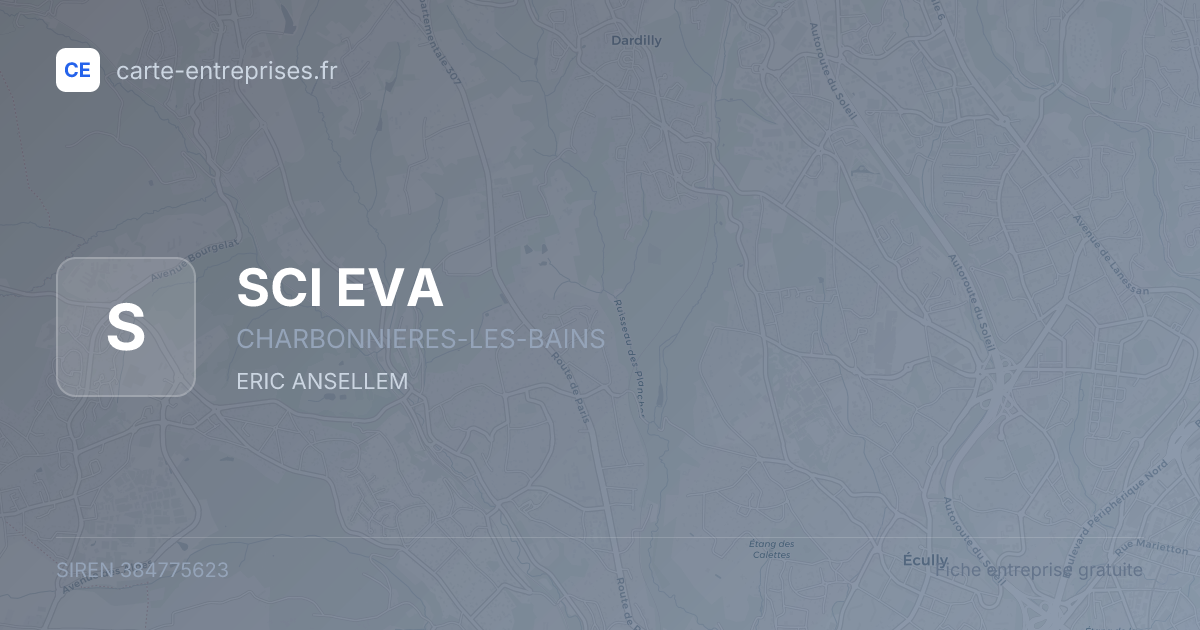 SCI EVA — 384775623 — fiche entreprise