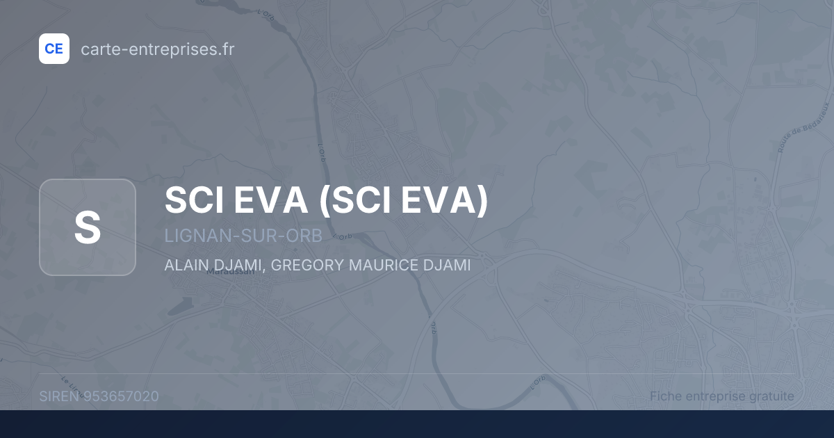 SCI EVA — 953657020 — fiche entreprise