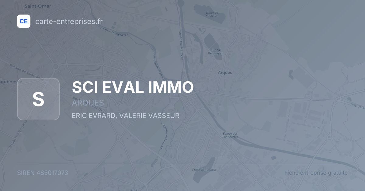 SCI EVAL IMMO — 485017073 — fiche entreprise