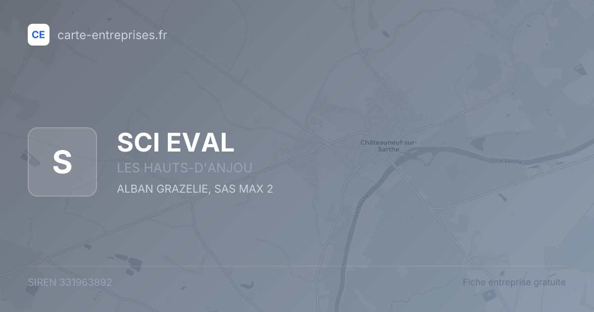 SCI EVAL — 331963892 — fiche entreprise