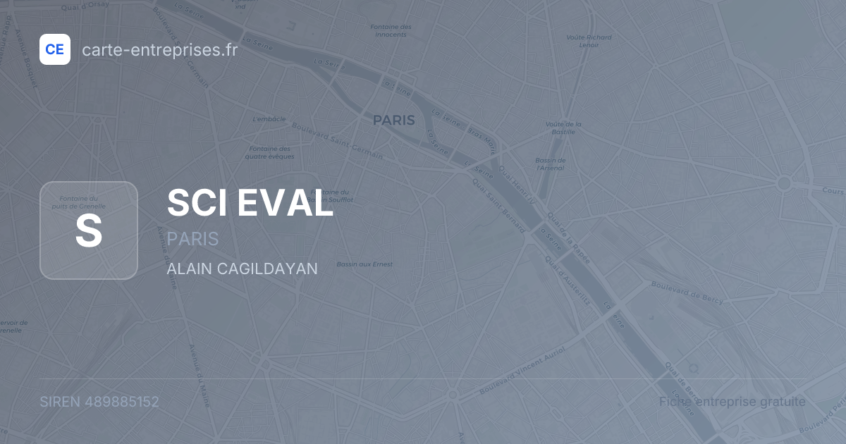 SCI EVAL — 489885152 — fiche entreprise