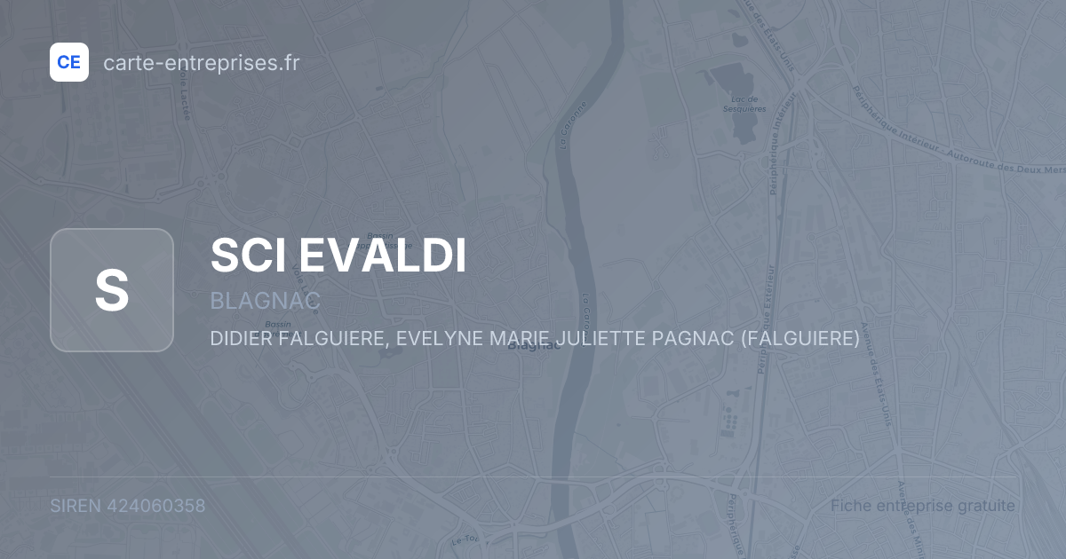 SCI EVALDI — 424060358 — fiche entreprise