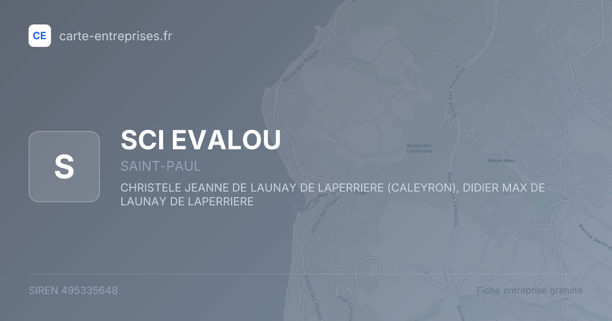 SCI EVALOU — 495335648 — fiche entreprise