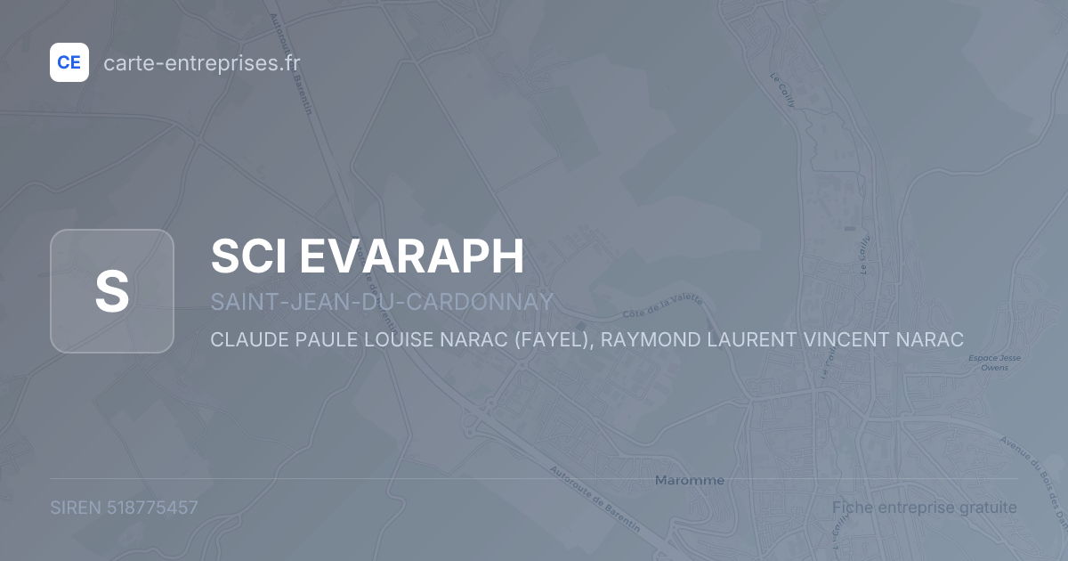 SCI EVARAPH — 518775457 — fiche entreprise