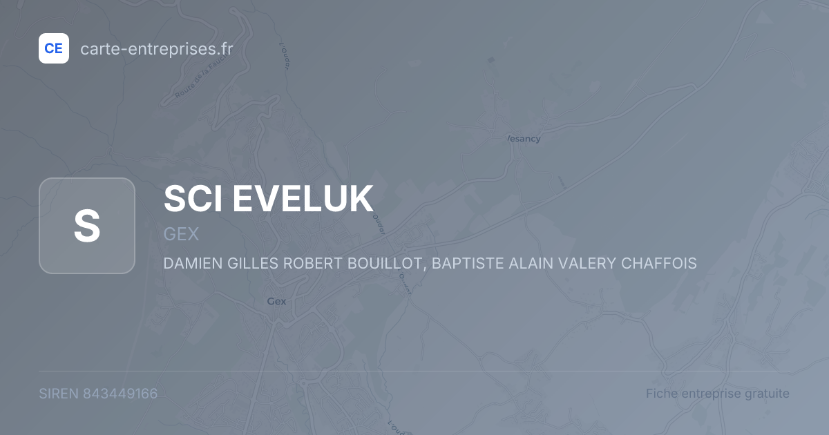 SCI EVELUK — 843449166 — fiche entreprise