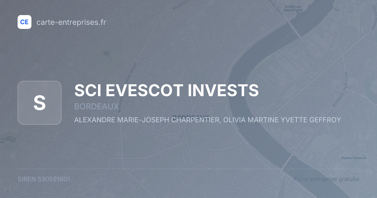 SCI EVESCOT INVESTS — 530591601 — fiche entreprise
