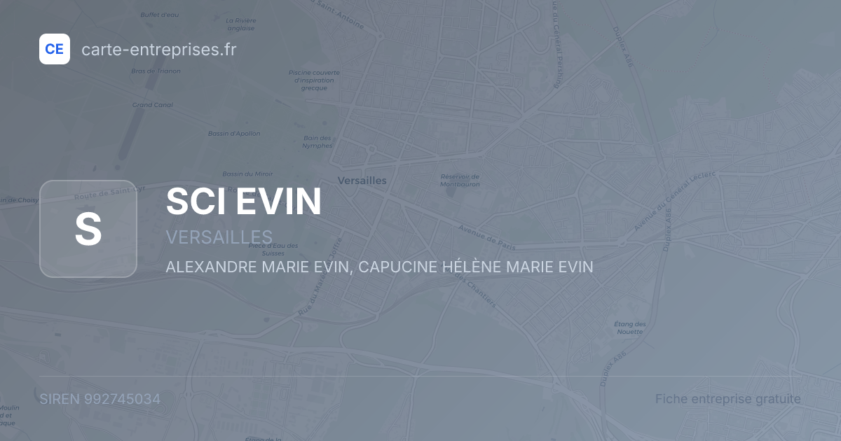 SCI EVIN — 992745034 — fiche entreprise