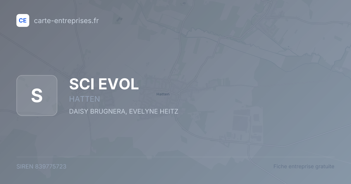 SCI EVOL — 839775723 — fiche entreprise