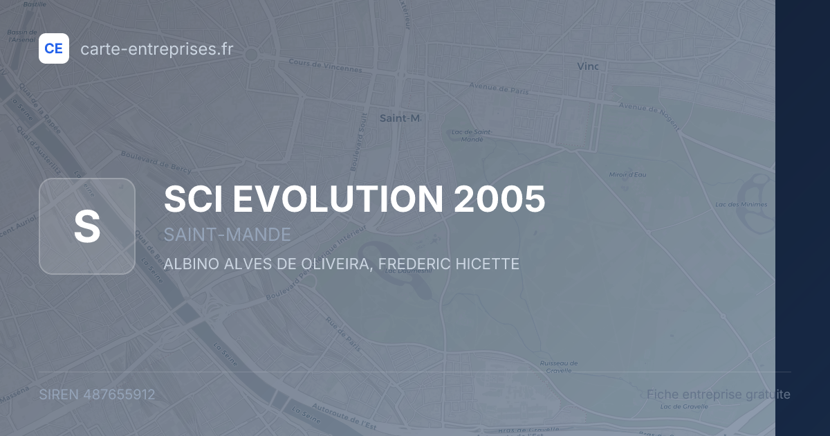 SCI EVOLUTION 2005 — 487655912 — fiche entreprise