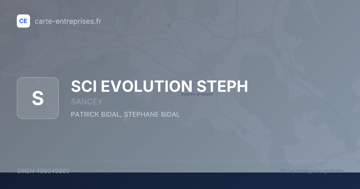 SCI EVOLUTION STEPH — 498049865 — fiche entreprise