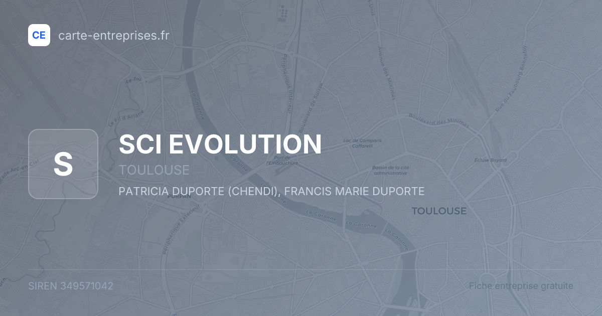 SCI EVOLUTION — 349571042 — fiche entreprise
