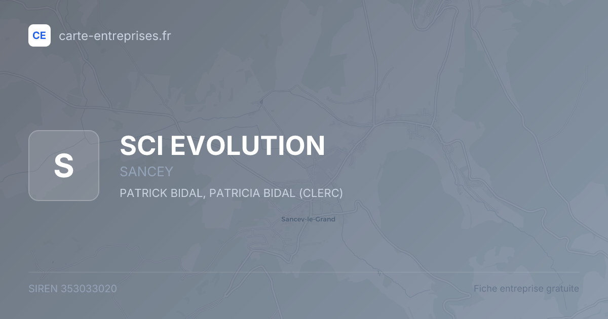 SCI EVOLUTION — 353033020 — fiche entreprise